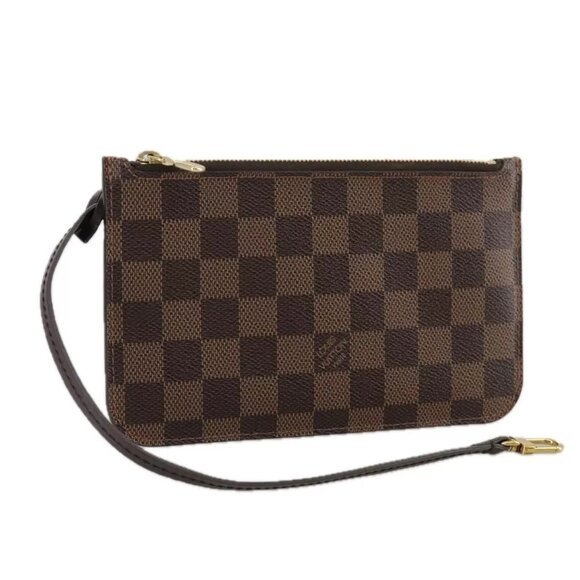 LOUIS VUITTON Damier Ebene Neverfull PM Pouch Pouch LV Auth 108581